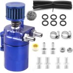 Car oil catch tank can, r�cup�rateur huile moteur, aluminium oil storage tank with air filter spare hose ...