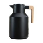 Carafe  caf isotherme 1 l carafe isotherme  double paroi pot thermos avec poigne en bois bouilloire ...