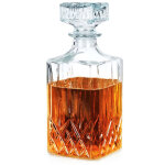 Carafe carree avec bouchon en liege - parfaite pour toutes les boissons