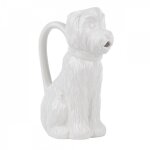 Carafe en porcelaine - 1 l - chien - blanc - livraison gratuite