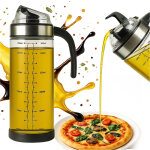 Carafe en verre de 500 ml avec anse - pour huile d'olive, vinaigre, huile, jus, huile d'olive