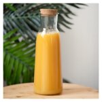 Carafe en verre avec bouchon pour jus de limonade 1l