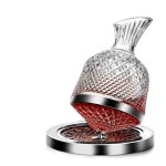 Carafe � vin rouge 50oz / 1500ml, en verre cristal sans plomb, carafes rotatives 360� pour whisky