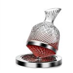 Carafe  vin rouge 50oz / 1500ml, en verre cristal sans plomb, carafes rotatives 360 pour whisky