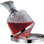 Carafe � vin universelle, rotative � 360�, argent�e, bouteille de 1, 5 l avec base, verre cristal sans ...