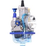Convient pour carburateur de course de moto universel pwk 21 - 34 mm, avec cuve  flotteur bleu, coupelle ...