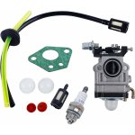 Carburateur pour dbroussailleuse 52cc 49cc 43cc carbu kit avec joint, tuyau, bougie d'allumage et filtre ...