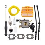 Carburateur avec joint d'�tanch�it� filtre � air tuyau d'essence pour husqvarna 445 445e 450 450e tron�onneuse ...