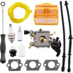 Carburateur avec joint d'�tanch�it� filtre � air tuyau d'essence pour husqvarna 445 445e 450 450e tron�onneuse ...