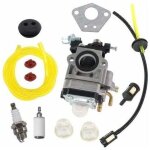 [jamais utilis�] carburateur kit pour moteur de d�broussailleuse 52cc 49cc 43cc bougie d'allumage filtre ...