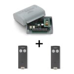 Kit 1 mini - récepteur + 2 télécommandes 2 canaux s504 / 433mhz cardin Kit 1 mini - récepteur + 2 télécommandes 2 canaux s504 / 433mhz cardin