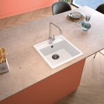 Carea - evier � encastrer essentia blanc