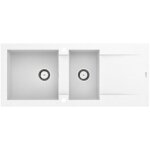 Carea - �vier granit balsa 2 bacs blanc