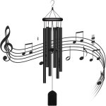 Carillons a vent exterieur 6 tubes en aluminium carillon �olienne d�coration arbre moulin � vent jardin ...