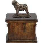 Carlin, carlin - une urne pour les cendres de chien, une urne avec une statuette, une urne lgante dans ...