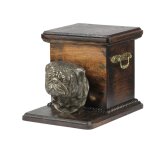 Carlin, carlin - une urne pour cendres de chien avec une statuette, une urne lgante pour un chien, ...