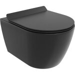 Mexen - carmen cuvette wc sans bride avec sige slim et systme de descente douce, en duroplast, noir ...