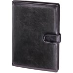 Carnet a4 noir premium avec insert remplaable, fermeture magntique genua, 100 feuilles quadrilles