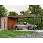 Carport aluminium denver abri de jardin composite inclus - 330 x 760 cm - 24, 94 m / local 5 m - 1 ...