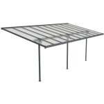 Carport pergola adoss en aluminium 18, 8 m anthracite - alvaro