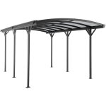 Carport pergola simple autoportant en aluminium - 1 voiture - 15, 15 m� - gris anthracite - baresa