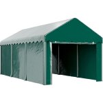 Carport tente de garage 3 x 6 m abri voiture exterieur avec 2 portes enroulables pe vert Carport tente de garage 3 x 6 m abri voiture exterieur avec 2 portes enroulables pe vert