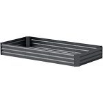 Outsunny - carr potager de jardin dim. 240l x 120l x 30h cm tle d'acier ondule gris