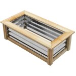 Carr� potager en plastique ou m�tal - cadre bois - bac fleurs balcon - terrasse - robuste - r�sistant ...