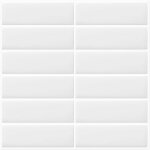 Carreaux de protection anti - �claboussures blancs, autocollants, style m�tro, pour cuisine et salle ...