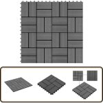Carreau de terrasse 11 pcs wpc 30 x 30 cm 1 m² gris - carreaux de terrasse - carrelage extérieur - dalles ... Carreau de terrasse 11 pcs wpc 30 x 30 cm 1 m² gris - carreaux de terrasse - carrelage extérieur - dalles ...