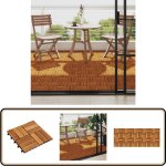 Carreaux de terrasse 30x30 cm 10 pcs acacia - carrelages exterieur - carrelage terrasse - tuiles terrasse ...