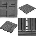 Carreaux de terrasse 30x30 cm 11 pcs gris wpc 1 m2 - carrelages exterieur - carrelage terrasse - carrelage ...