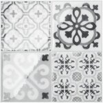 Smart tiles - carrelage adhsif mural x4, 22. 86 x 22. 86cm vintage bartoli multicolore, sticker tuile ...