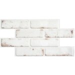 Carrelage adhsif mural xl x2, 54. 61 x 27. 94cm smart tiles brik toscana blanc / rouge, sticker tuile ...