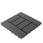 Carrelage ext�rieur gris fonc� 44 pi�ces - dalles terrasse 30, 5x30, 5 cm style h modulables, installation ...