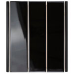 Carrelage mur ceramic connection black brillante 1x30 cm