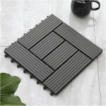 Carrelage de terrasse en bois composite gris � clipser, mosa�que anticorrosion, rev�tement de sol ext�rieur ...