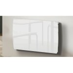 [jamais utilis] carrera radiateur a inertie ceramique verre blanc lcd 1000w