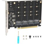 Carte adaptateur double m. 2 pcie, 4 ports m. 2 nvme ssd vers pcie x16 m key convertisseur de lecteur ...