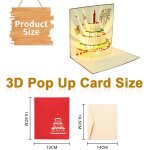 Carte d?anniversaire pop - up 3d avec musique et lumire