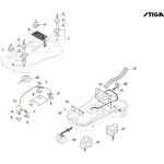 Carte mre tondeuse robot modles a1500 a3000 original stiga 122720246 / 0