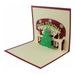 Carte de noel pop up faite a la main - no 2 Carte de noel pop up faite a la main - no 2