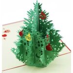Cartes de v?ux pop - up 3d pour arbre de no�l, carte d�coup�e au laser avec enveloppe pour no�l et bonne ...