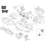 Carter de protection original stiga cd105 qf courroie de transmission - 387106369 / 0