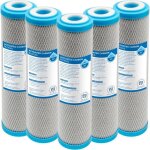 Cartouches filtrantes � bloc de charbon actif 10 pouces ? lot de 5, �liminent le chlore et ses compos�s, ...