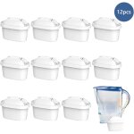 Cartouche filtrante eau, 12 pices remplacement pour brita maxtra plus, recharge marella carafe filtrante, ...