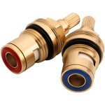 Cartouche de robinet en c�ramique 1 / 4 de tour (20 cannelures), lot de 2, remplacement pour robinet ...