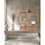 Uniqka - yin yang - bibliothque en bois massif de teck