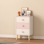[en. casa] - commode pour enfants sandnes 62 x 38 x 30 cm blanc rose