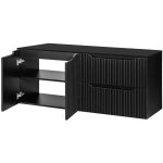 [en. casa] - meuble sous lavabo newport 160 x 60 x 40 cm noir